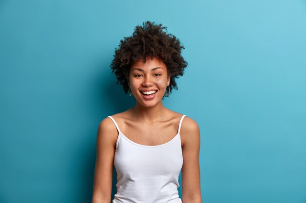 Close up portrait of an attractive young woman isolated