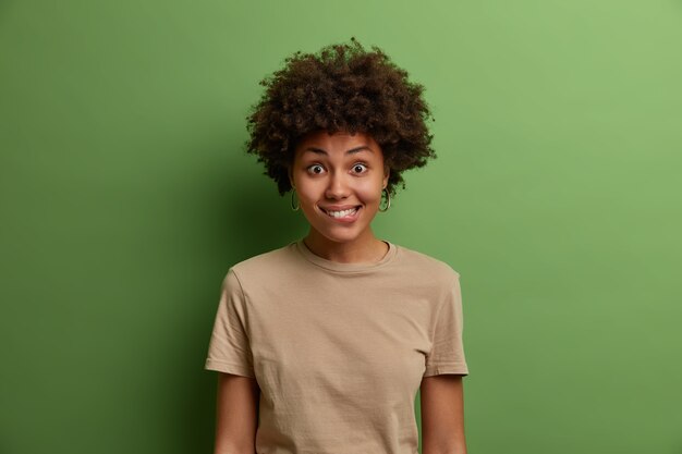 Close up portrait of an attractive young woman isolated