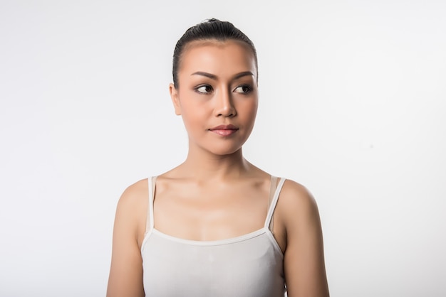 Close-up portrait of a beautiful woman