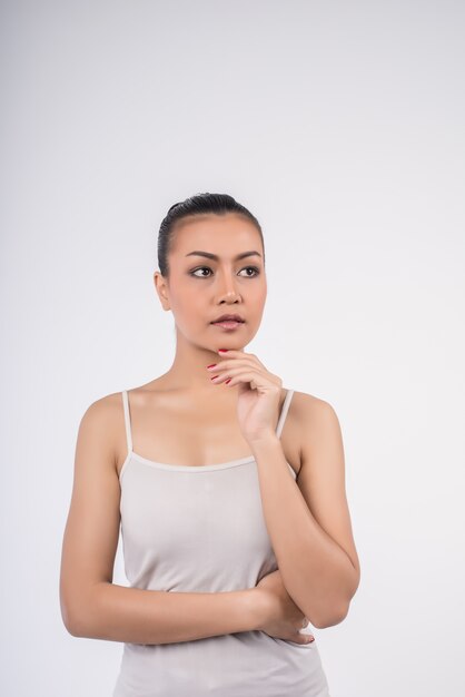 Close-up portrait of a beautiful woman