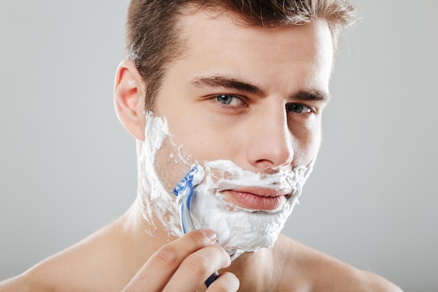 Close up portrait of a confident man