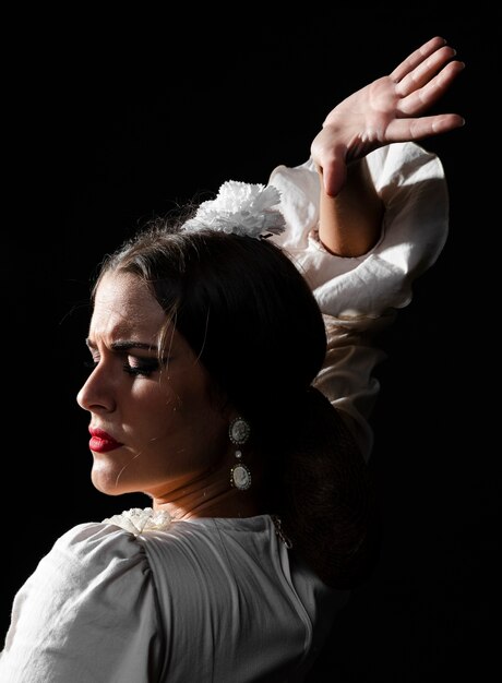 Close-up portrait of flamenco lady