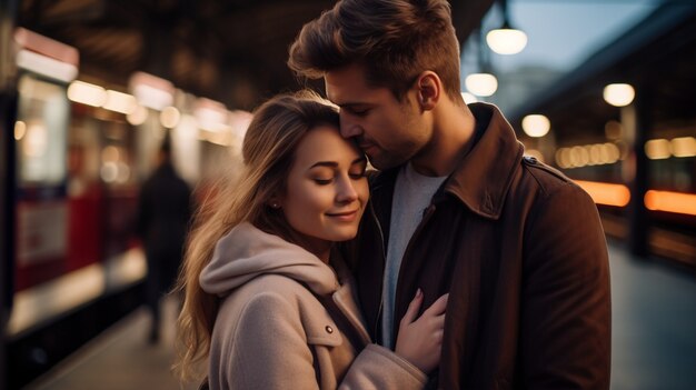 Close up portrait on gay couple together