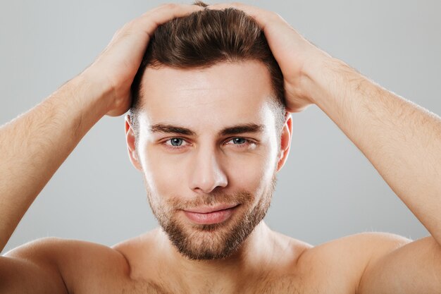 Close up portrait of a handsome man