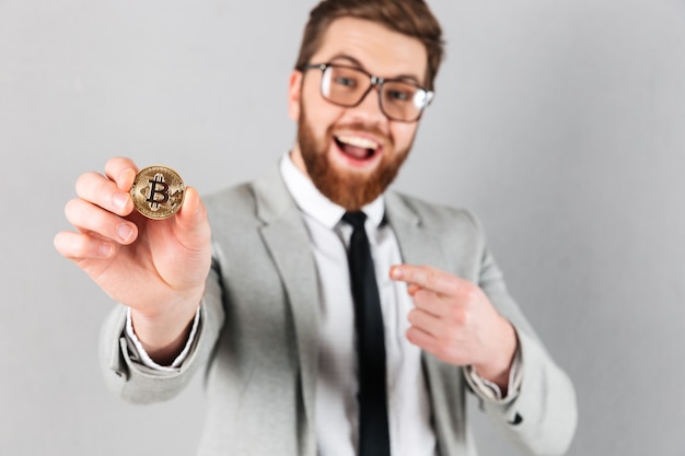 Close up portrait of a happy businessman