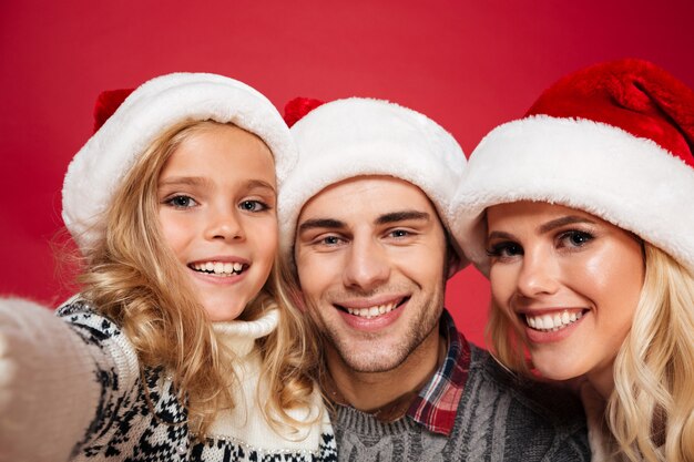 Close up portrait of a happy joyful family