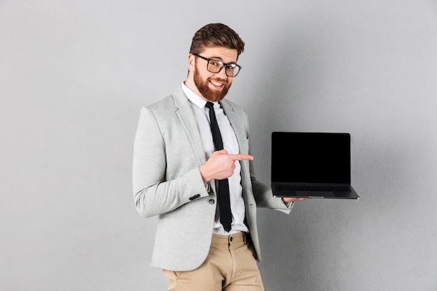 Close up portrait of a smiling businessman