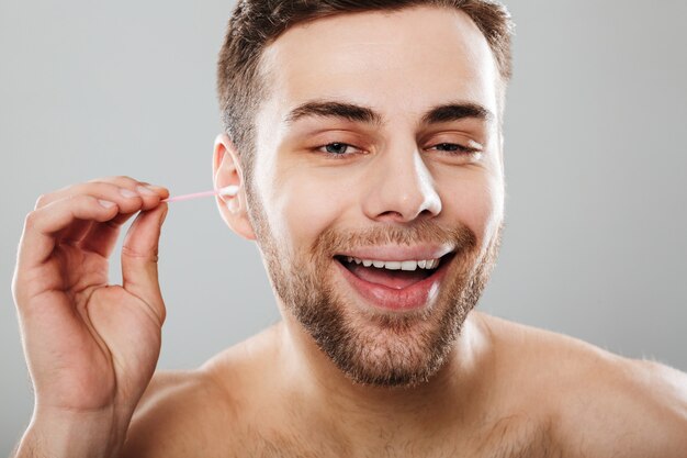 Close up portrait of a smiling man