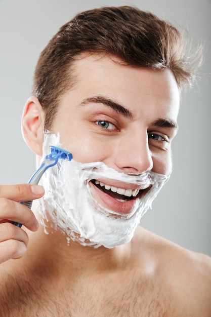 Close up portrait of a smiling man