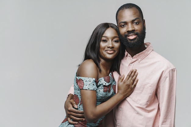 Free photo close up portrait of a stylish african couple