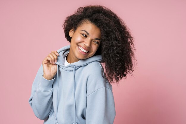 Close up portrait of teenager isolated