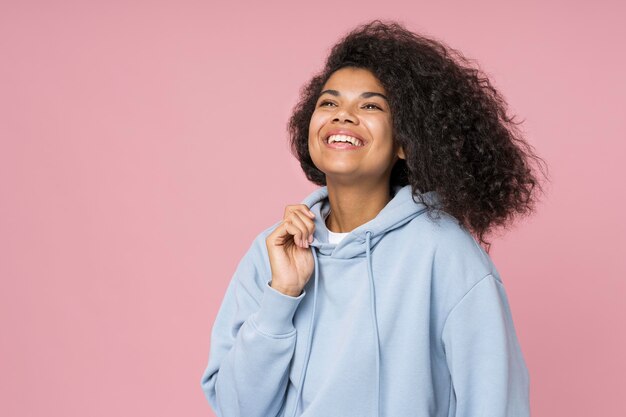 Close up portrait of teenager isolated