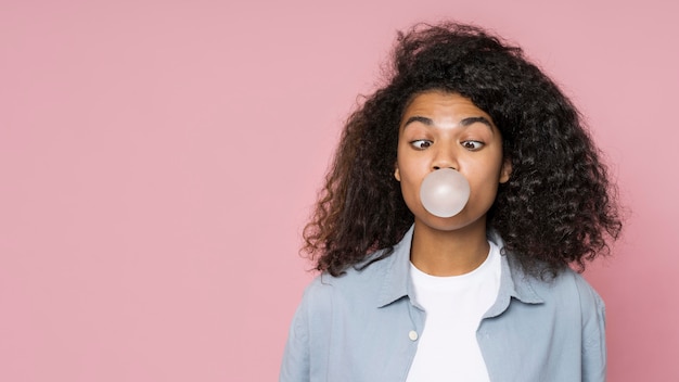 Close up portrait of teenager isolated