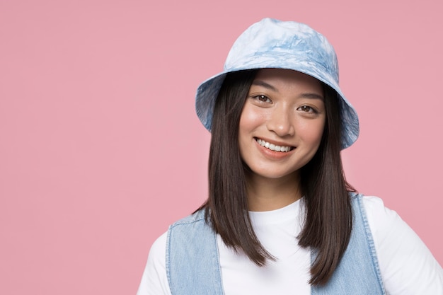 Close up portrait of teenager isolated