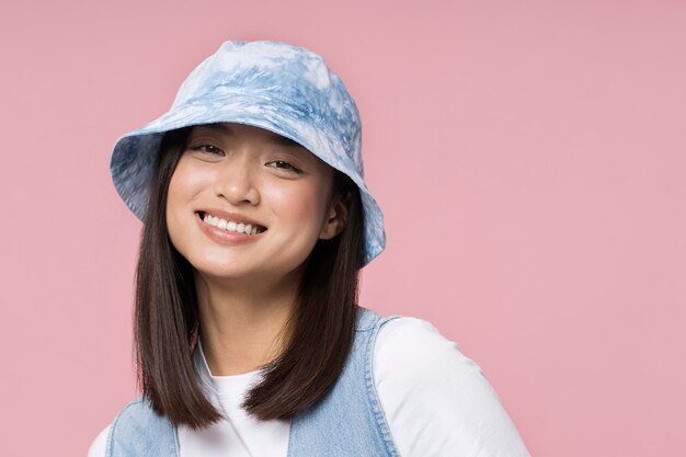 Close up portrait of teenager isolated