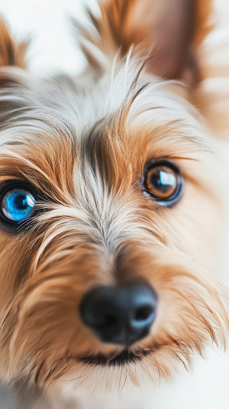 Free Photo close up portrait on yorkshire dog