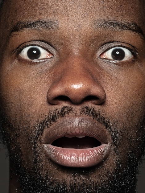 Close up portrait of young african-american man