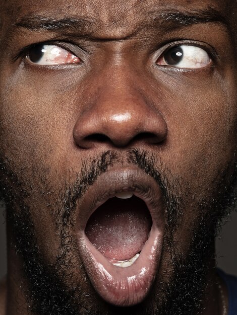 Close up portrait of young african-american man