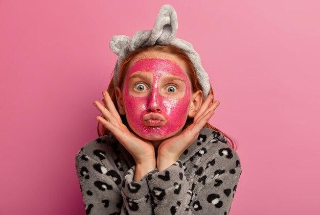 Close up portrait of young beautiful girl isolated