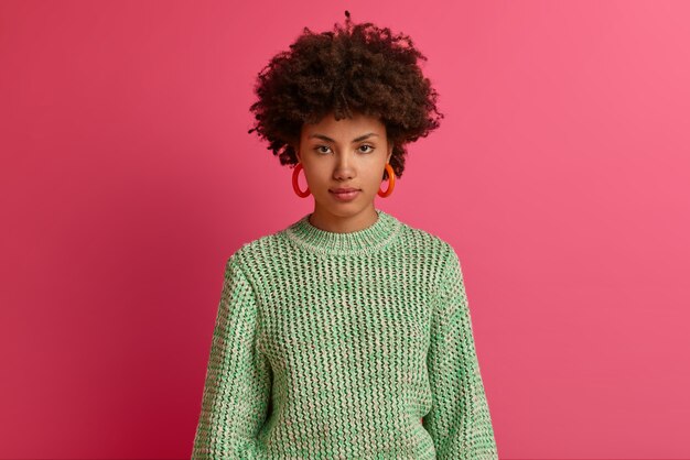 Close up portrait of young beautiful woman isolated