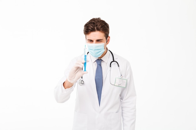 Close up portrait of a young male doctor