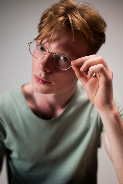 Close up portrait of young student