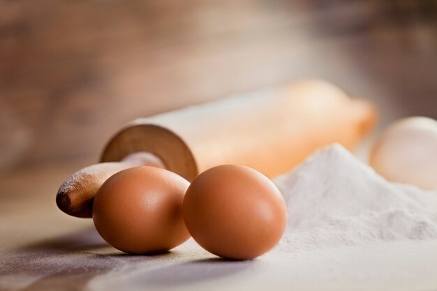 Close up of preparing for baking