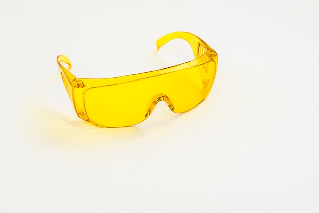 Free photo close-up protection glasses for construction workers