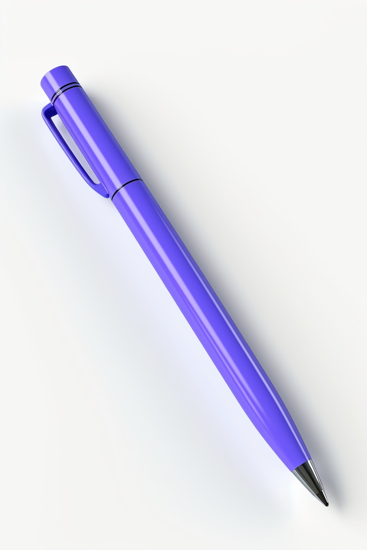 Free Photo close up on purple pen