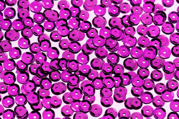 Close up on purple sequins