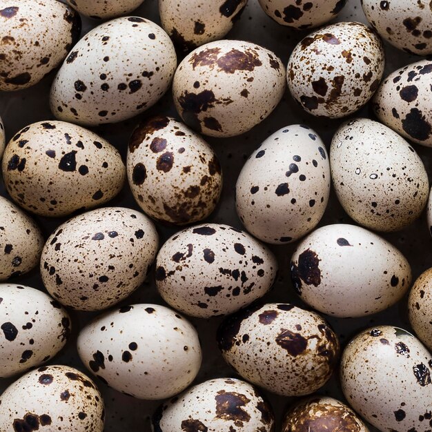 Close-up quail eggs