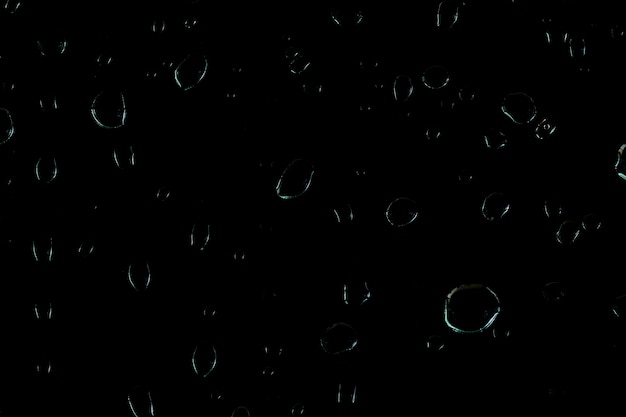 Close-up raindrops falling down