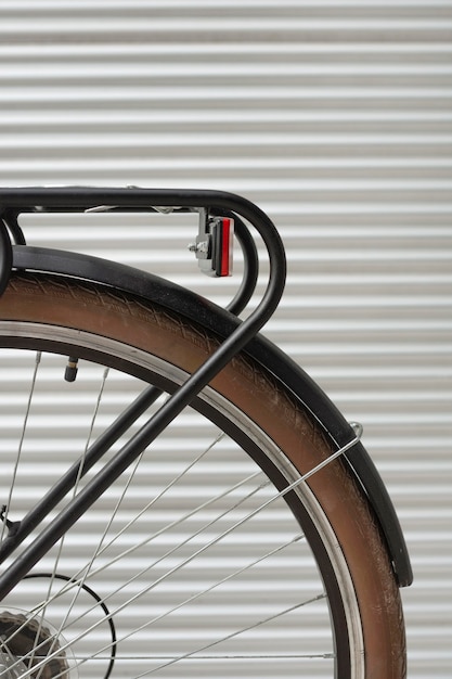 Close-up rear wheel vintage bicycle