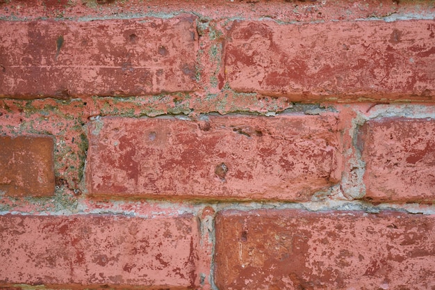 Close-up of red brick wall