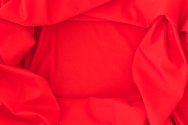 Крупный план красной ткани текстильного фона