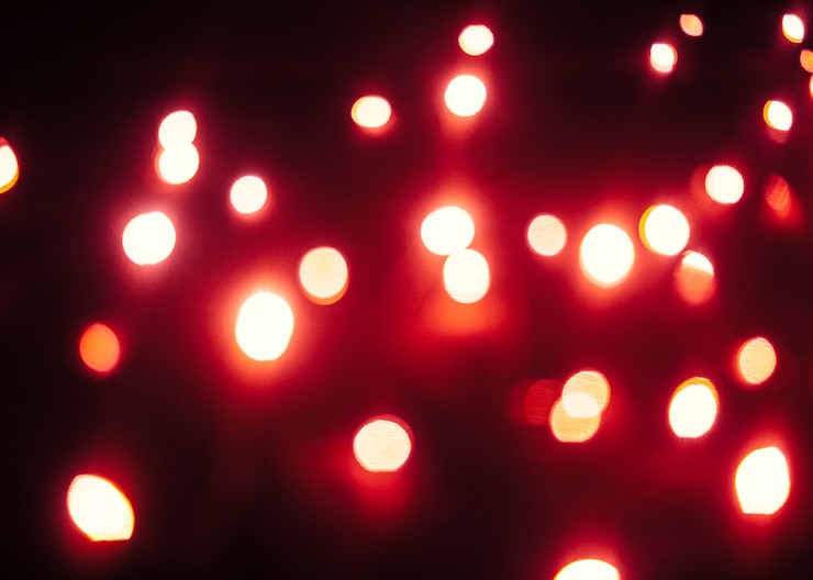 Free Photo close-up red lights