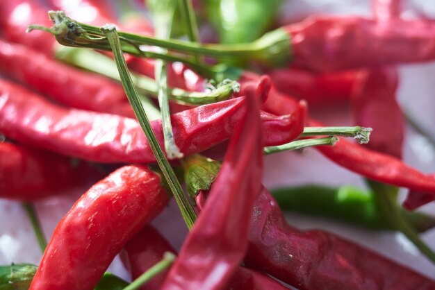 Close-up of red peppers