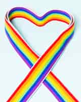 Foto gratuita nastro del primo piano nei colori di gay pride