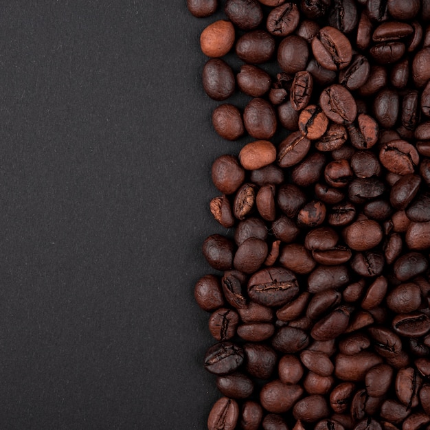 Close-up roasted coffee beans