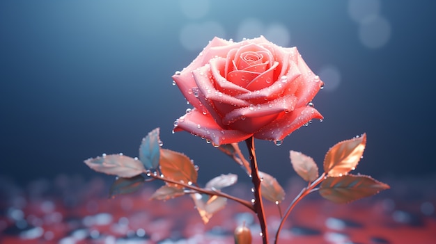 Free photo close up on rose isolated