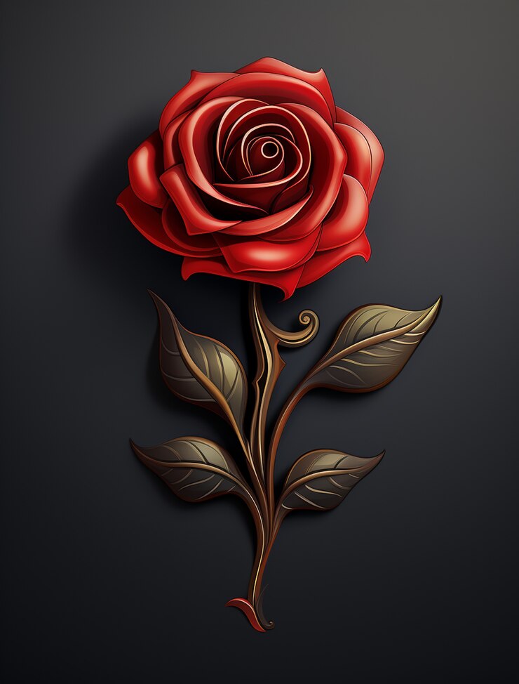Free Photo close up on rose isolated