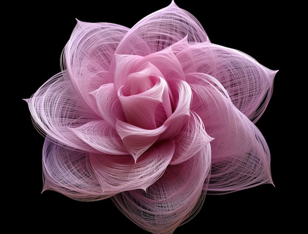 Foto gratuita primo piano sulla rosa realizzata con fili