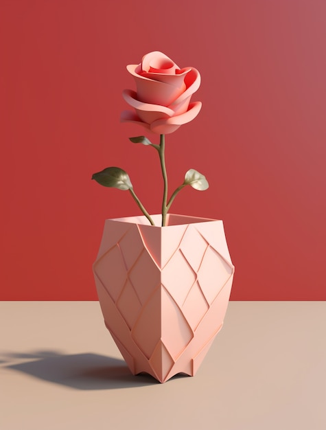 Foto gratuita primo piano sulla rosa in vaso