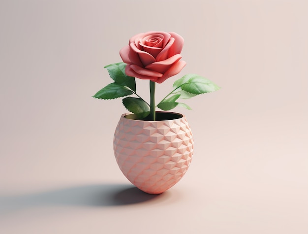 Foto gratuita primo piano sulla rosa in vaso