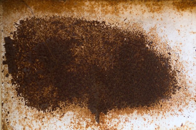 Close-up of rust stain