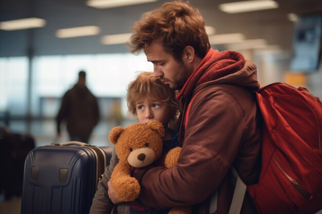 Free photo close up on sad chid with parent