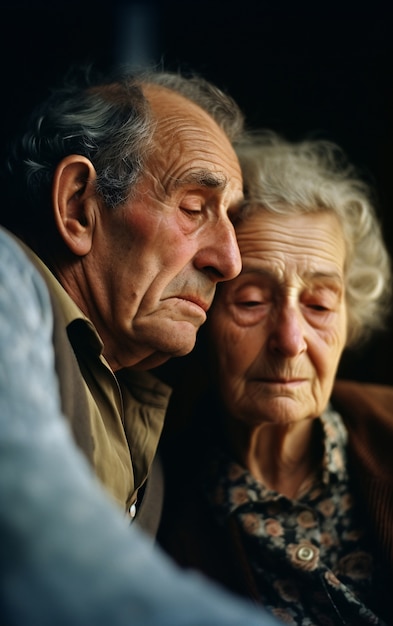 Free photo close up on sad couple