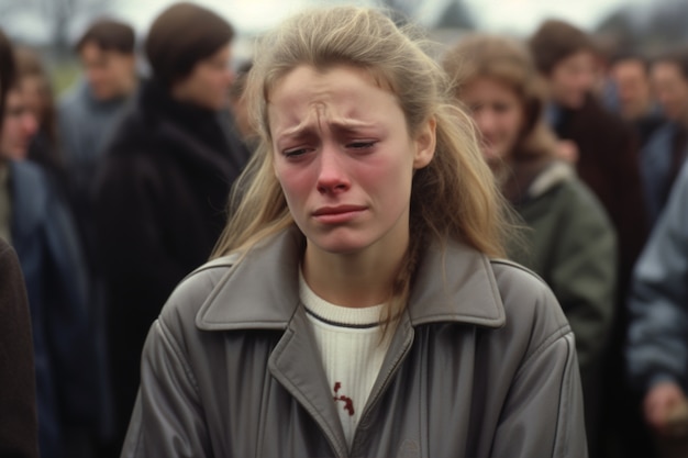 Free photo close up on sad person portrait