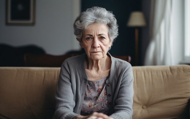 Foto gratuita primo piano sulla donna triste