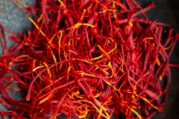 Free photo close-up saffron still life arrangement